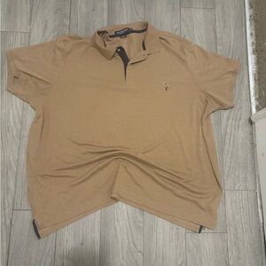 U.S. Polo Assn. Men’s Polo Shirt in Tan with Contrast Placket